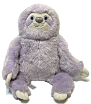 FAO Schwarz Plush Sparklers Purple Fur Sloth Glitter Nose Sparkle Stuffed 15 In - $20.52