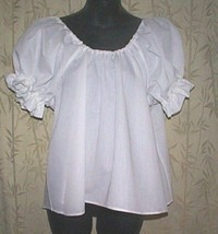 WHITE  Renaissance CHEMISE peasant blouse - £27.97 GBP