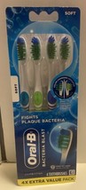 4 Oral B Bacteria Blast Soft Toothbrushes Color Changing Indicator 91511231 - $11.75