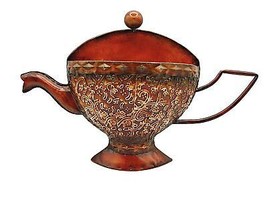 Large Metal Tin Hanging Tea Pot Cup Home Decor Coffee Center Kitchen Dec... - $19.22