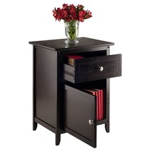 Espresso Wood End Table Nightstand Accent Table - $158.99