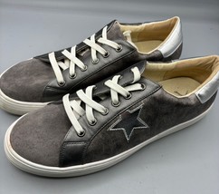 Boutique By Corkys Star Gaze Womens Sneakers Size 11 Gray White Faux Lea... - $386.97 MXN