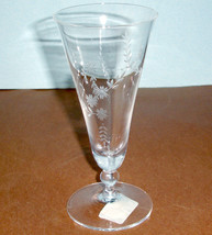 Wedgwood Harmony Crystal Wine Glass 7.5&quot;H Etched Floral Swags New - £20.36 GBP