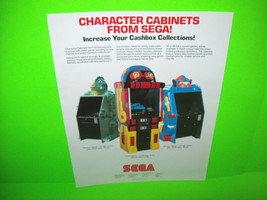 CHARACTER CABINETS 1982 Original Video Arcade Game Promo Flyer Vintage R... - £34.00 GBP