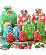 22 Piece Christmas Gift Bags Set Holiday Reusable Santa Gift Bag Ribbons... - €13,57 EUR