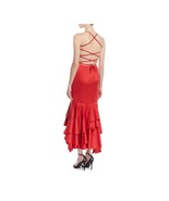 Milly Doria Scarlet Open Back Strappy Flounce Ruffle Apron Dress 8 NWT $650 - £157.39 GBP