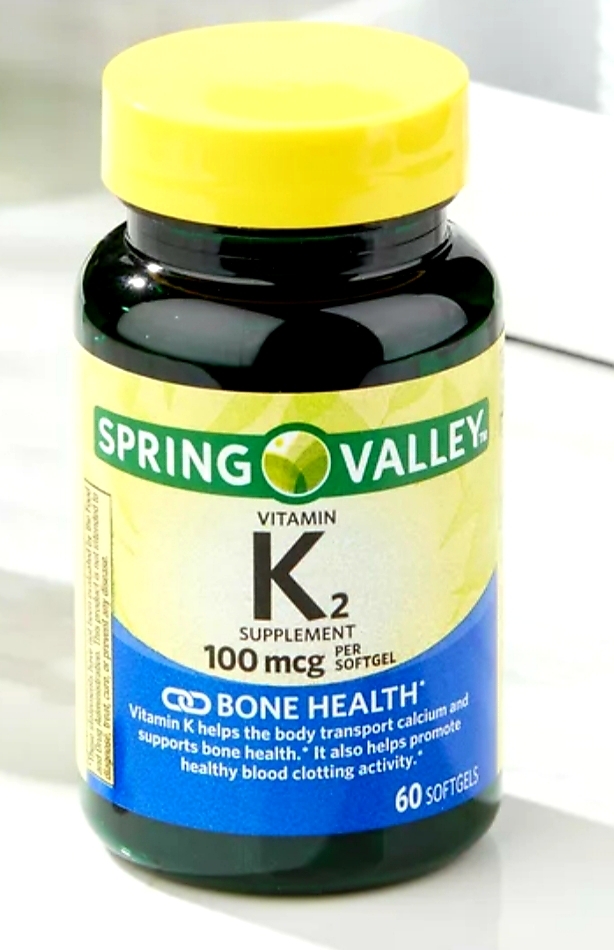 Vitamin K2 Supplement Spring Valley, Soft Gel Capsules, 100 Mcg, 60 Count - £12.62 GBP