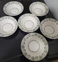 Royal Green Bowls Set Of 6, One Has Chip - £10.05 GBP