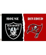 Las Vegas Raiders and Tampa Bay Buccaneers 3x5ft Divided Flag, Machido flag - £13.42 GBP