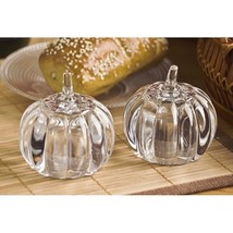 THANKSGIVING PUMPKIN SHAPED GODINGER  CRYSTAL SALT AND PEPPER SHAKER SET - £33.72 GBP