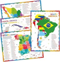 gisgfim 18 x 12 in Spanish Posters Language Country Maps colorful - $25.26