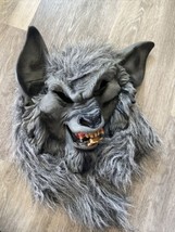 Ferocious Fangs Werewolf Adult Mask Head Halloween Accessory Grey Wolf Unbranded - £10.33 GBP