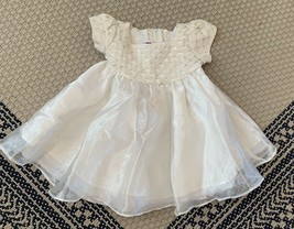 Vintage Baby Girl Bona Dress Size 12 Months White Formal - £13.96 GBP