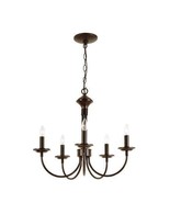 Trans Globe   Rubbed Oil Bronze Bronze 5-Light Chandelier   MODEL#: 9015ROB - £65.68 GBP