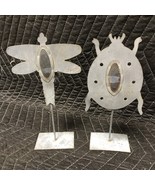 Vintage 10.5” Metal  Bugs Tea Lights Candle Holders Deck Decor Ornaments - $12.87