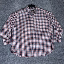 Orvis Shirt Mens 2XL Blue Red Wool Gingham Long Sleeve Button Down Pocket Adult - £13.11 GBP