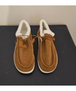 NWOT Slip-On Sherpa Lined Corduroy Flats Loafers Approx Size 9-9.5 FREE ... - £12.51 GBP