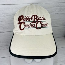 Pebble Beach Coaches Classic CA Baseball Hat Cap Golf Adjustable Beige Ahead - £30.91 GBP