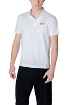 Ea7 Men Polo White Designer Shirt Logo 2025 Collection - $124.60 CAD