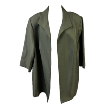 Maggie Barnes Womens Suit Jacket Blazer Green Side Slits Long USA Plus 24W New - £22.41 GBP