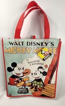 Walt Disney&#39;s Mickey Mouse Building a Building Tote Bag 90 Years 15.5 x ... - $16.14