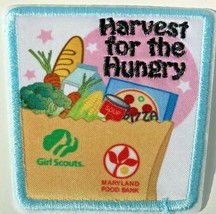 Harvest for the Hungry Maryland Food Bank Girl Scouts Iron-on Patch Badg... - £1.15 GBP