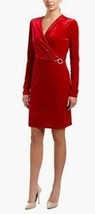 NEW T TAHARI Maureen Red Velour Long Sleeve Dress, Bolero (Size XS) - $49.95