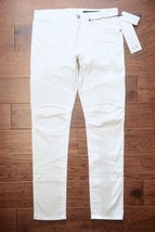 Armani Exchange A|X $180 J27 Men&#39;s Skinny Biker Stretch Cotton White Jeans 32 - £51.47 GBP