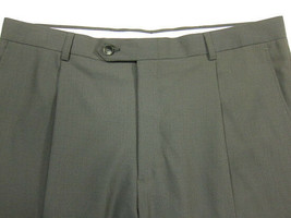 NEW $125 Hart Schaffner Marx Dark Gray 4-Season Wool Dress Pants 34W Unh... - £50.35 GBP