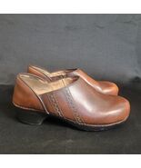 Dansko Women’s Sienna Brown Leather Slip On Clog Shoes Size 39 US 8.5 - $431.71 MXN