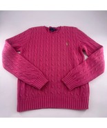 Vintage Ralph Lauren Sweater Womens Medium Pink Pullover Knit Long Sleev... - $49.90 CAD