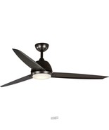 Oriole Three-Blade 60 in. Bronze Integrated LED Ceiling Fan - £149.64 GBP