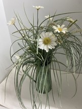 Silk Flowers in a Green Metal Pitcher 18 inches high - £15.79 GBP