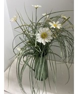 Silk Flowers in a Green Metal Pitcher 18 inches high - £15.60 GBP