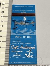 Matchbook Cover  Capt. Andersons Restaurant &amp; Lounge Panama City Beach, FL  gmg - £9.88 GBP