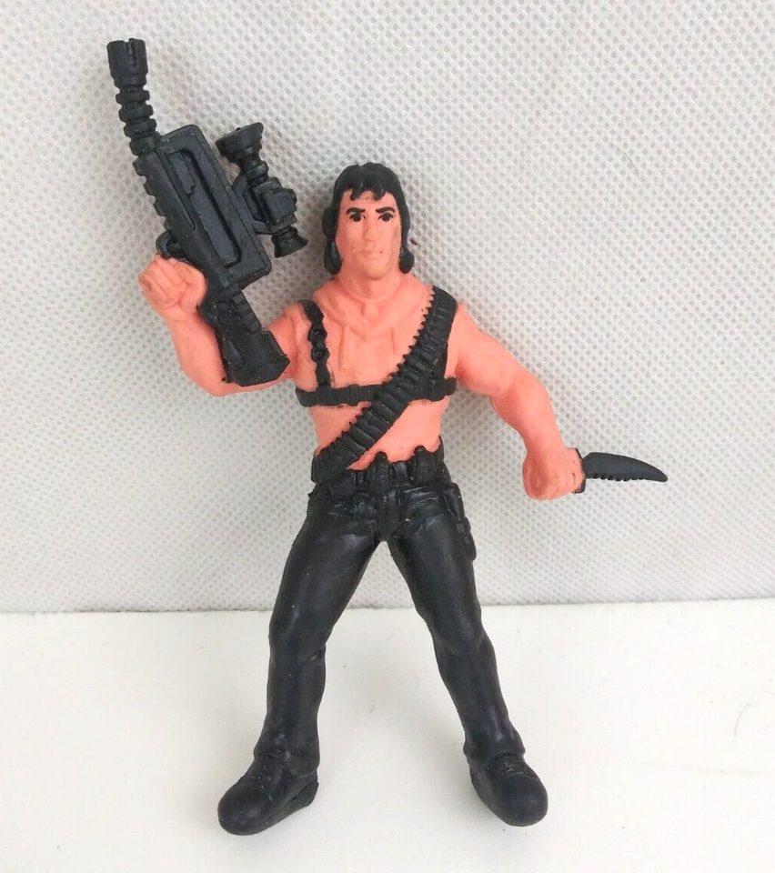 Vintage 1986 Arco Rambo 4&quot; Pencil Top Eraser Figure - $12.86
