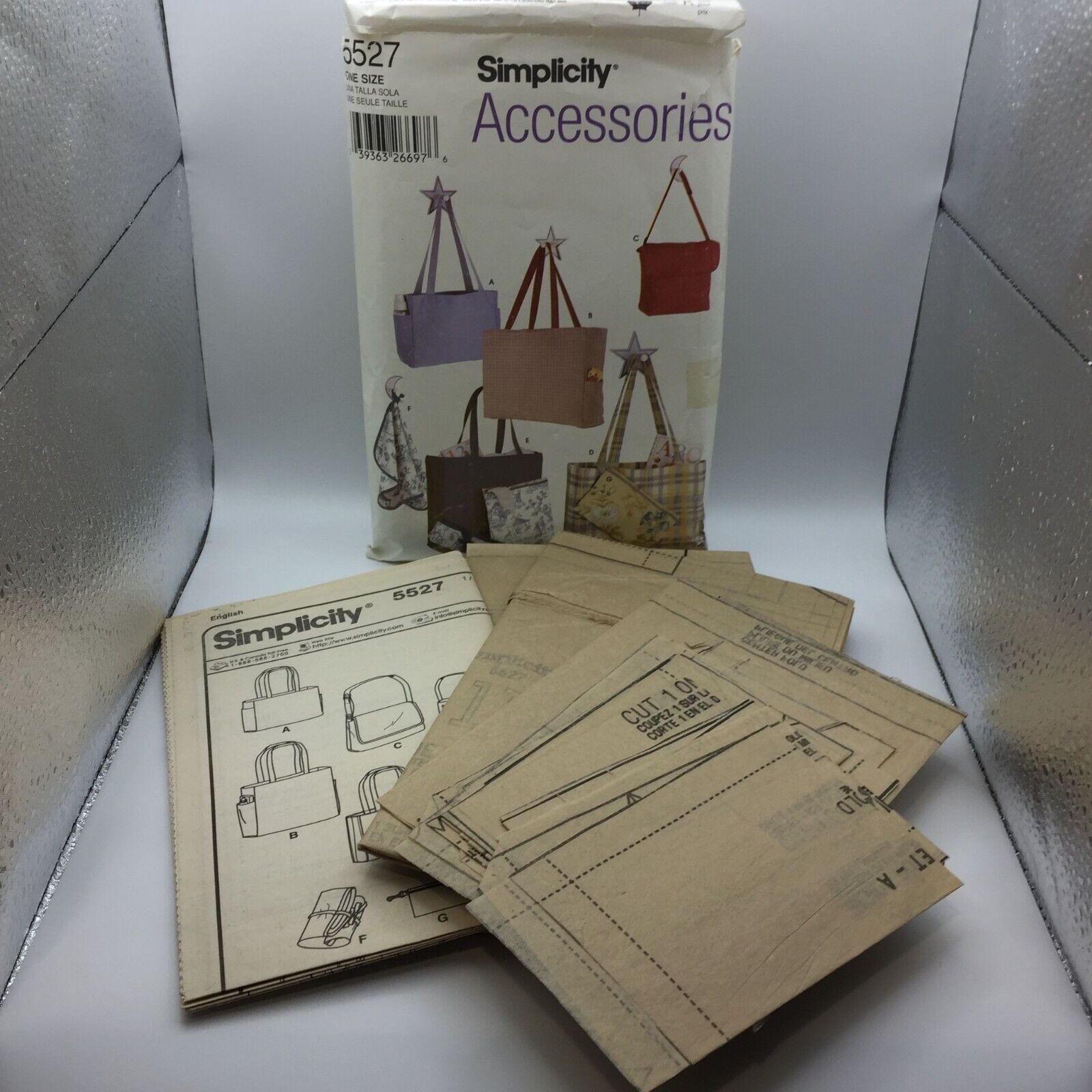 Vintage Simplicity Accessories Pattern 5527 Diaper Bag Mom Accessory Three Sizes - $12.99