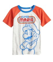 Boys SONOMA Goods For Life Super Mario Bros Retro Crew Neck Raglan TShirt Size 4 - £9.69 GBP