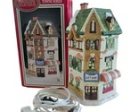 1995 Dickens Collectables Towne Series Gift Shop Hand Painted House W Light - $14.25