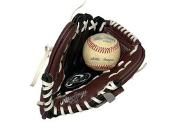 Rawlings Players Series PL90MB Kids 9” Baseball Mitt Glove + LLeague Ball LHT - £11.18 GBP