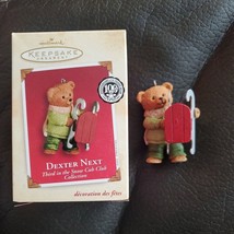 Hallmark Keepsake Ornament Dexter Next 2002 Bear w/ Sled 3rd in Snow Cub... - £7.45 GBP