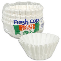 100 Coffee Maker Coffee Filters white paper rOund BASKET style 8 10 12 Fresh Cup - £13.99 GBP