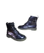 Dr. Martens Purple Cosmic Glitter Combat Boots 1460J Women&#39;s Size 6  - $705.21 MXN