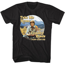 John Denver Country Roads Men&#39;s T Shirt take me home Mountain Range - £21.11 GBP+