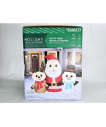 New! 4.6 Foot Inflatable Christmas Santa Snowman &amp; Reindeer 3 In 1 Seaso... - $72.99