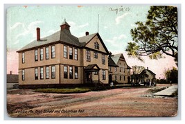 High School and Columbian Hall Lubec Maine ME UNP DB Postcard Y1 - £2.92 GBP