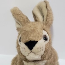 Aurora Bunny Rabbit Hare Plush Stuffed Animal Brown Tan Realistic Vintage - $23.24