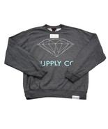 Diamond Supply Co Sweater Mens M Gray Crew Neck Cotton Tencel Casual Pul... - $25.72