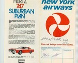 New York Airways Helicopter Ticket Jacket &amp; Baggage Tag 1972 LGA JFK  - $21.78