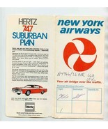 New York Airways Helicopter Ticket Jacket &amp; Baggage Tag 1972 LGA JFK  - £17.05 GBP